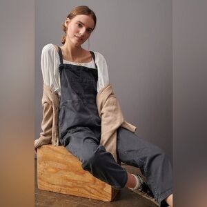 PILCRO EVERYDAY RELAXED OVERALLS IN BLACK